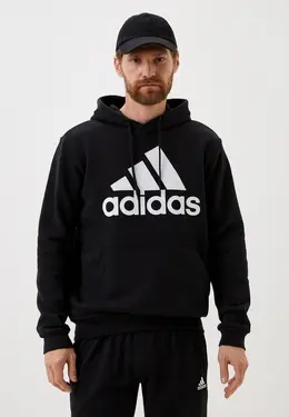 adidas: Чёрная толстовка 