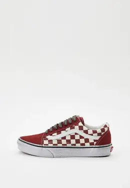 Vans: Бордовые кеды