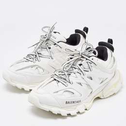 Balenciaga: Белые кроссовки Track