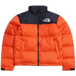 The North Face: Оранжевый пуховик 