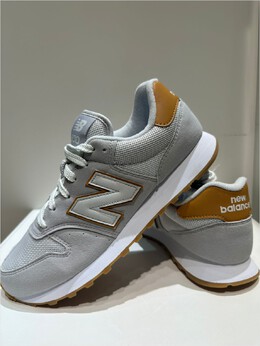 New Balance: Серые кроссовки  500