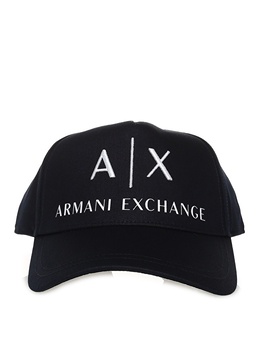 Armani Exchange: Тёмная кепка 