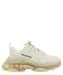 Balenciaga: Белые кроссовки Triple S