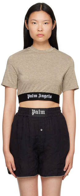 Palm Angels: Золотая футболка 