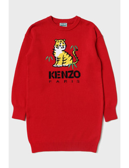 KENZO: Красное платье 