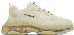 Balenciaga: Белые кроссовки Triple S