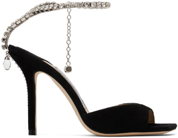 Jimmy Choo: Чёрные босоножки  Saeda 100