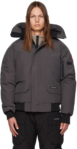 Canada Goose: Серый пуховик Chilliwack