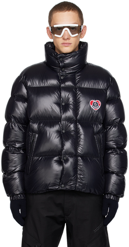 Moncler: Чёрный пуховик 