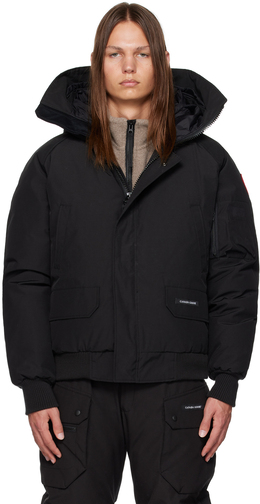 Canada Goose: Чёрный пуховик  Chilliwack