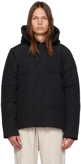 Canada Goose: Чёрный пуховик  MacMillan