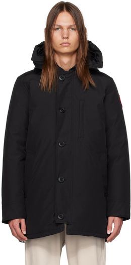 Canada Goose: Чёрный пуховик  Chateau