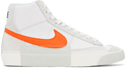 Nike: Белые кроссовки Blazer Mid