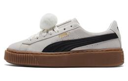 PUMA: Белые кроссовки  Suede