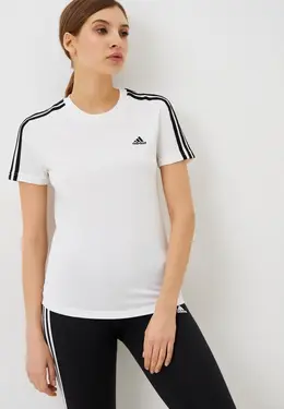 adidas: Белая футболка 