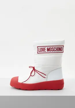 Love Moschino: Белые угги 