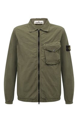 Stone Island: Куртка цвета хаки 