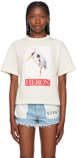 Heron Preston: Белая футболка Heron