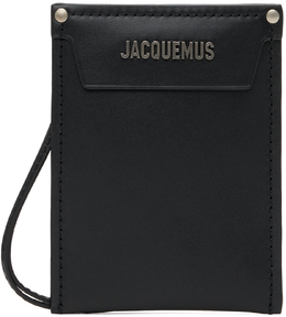 Jacquemus: Чёрный клатч Le Porte