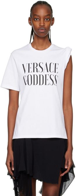 Versace: Белая футболка 