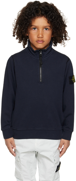 Stone Island Junior: Тёмный свитшот