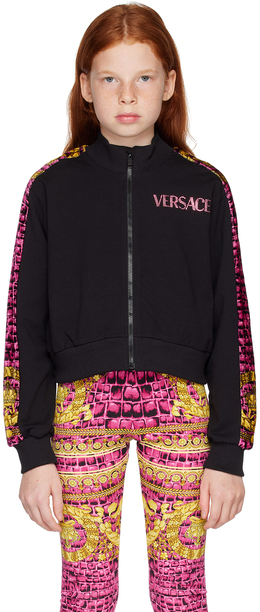 Versace: Чёрный свитшот 