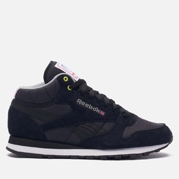 Reebok: Чёрные кроссовки Classic Leather