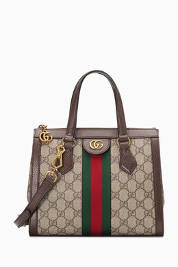 Gucci: Коричневая сумка-шоппер GG Supreme