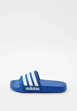 adidas: Синие шлёпанцы