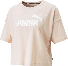 PUMA: Розовая футболка Essentials