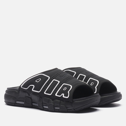 Nike: Чёрные шлёпанцы Air More Uptempo