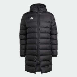 Adidas: Чёрный пуховик  Tiro