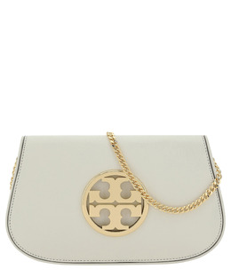 Tory Burch: Белый клатч 