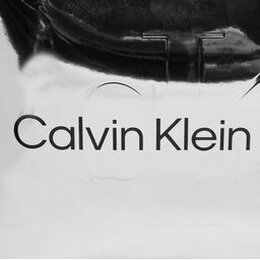 Calvin Klein Jeans: Серебристая сумка