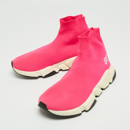 Balenciaga: Розовые кроссовки Speed Trainer