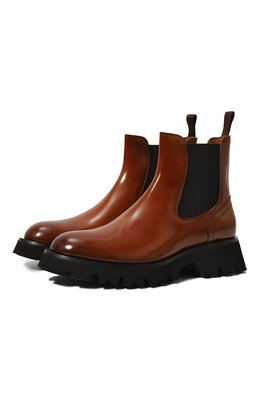 Santoni: Коричневые ботинки 