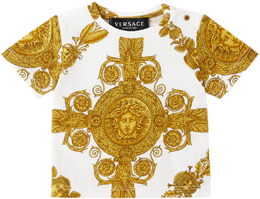 Versace: Белая футболка Baroque