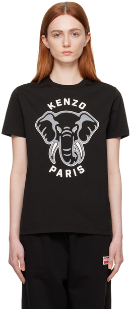 Kenzo: Чёрная футболка  Jungle