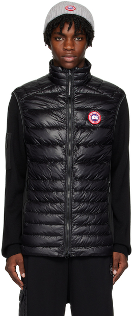 Canada Goose: Чёрный пуховик HyBridge Lite