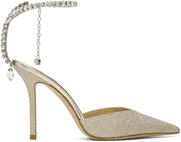 Jimmy Choo: Серебристые туфли  Saeda 100