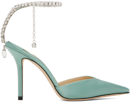 Jimmy Choo: Зелёные туфли  Saeda 100