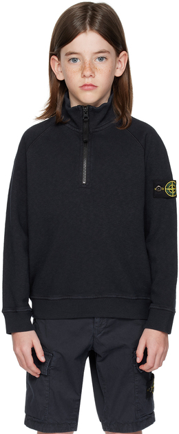 Stone Island Junior: Тёмный свитшот 