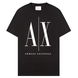 Armani Exchange: Чёрная футболка Icon