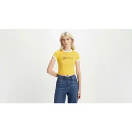 Levi's: Серебристая футболка 