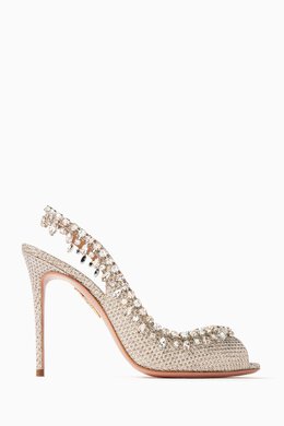 Aquazzura: Золотые туфли Temptation