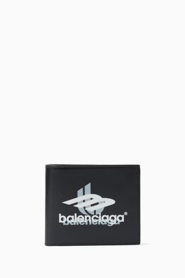 Balenciaga: Блестящий кошелёк Cash