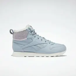 Reebok: Голубые кроссовки Classic Leather