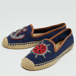 Tory Burch: Синие мокасины