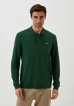 Lacoste: Зелёное поло 