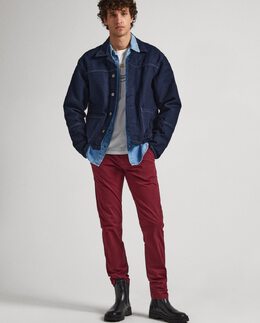 Pepe Jeans: Бордовые брюки